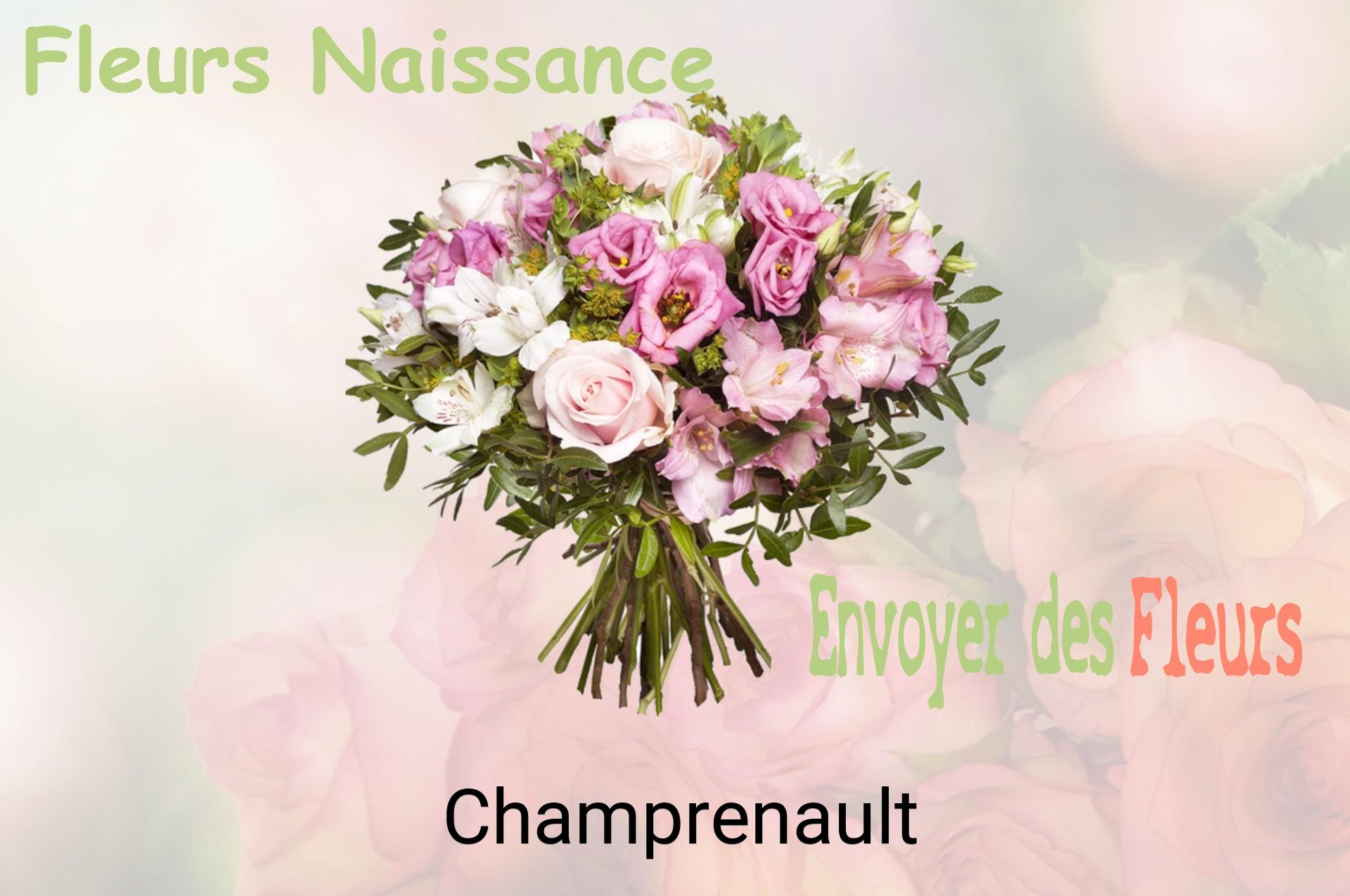 Bouquet de fleurs de naissance livré à Champrenault